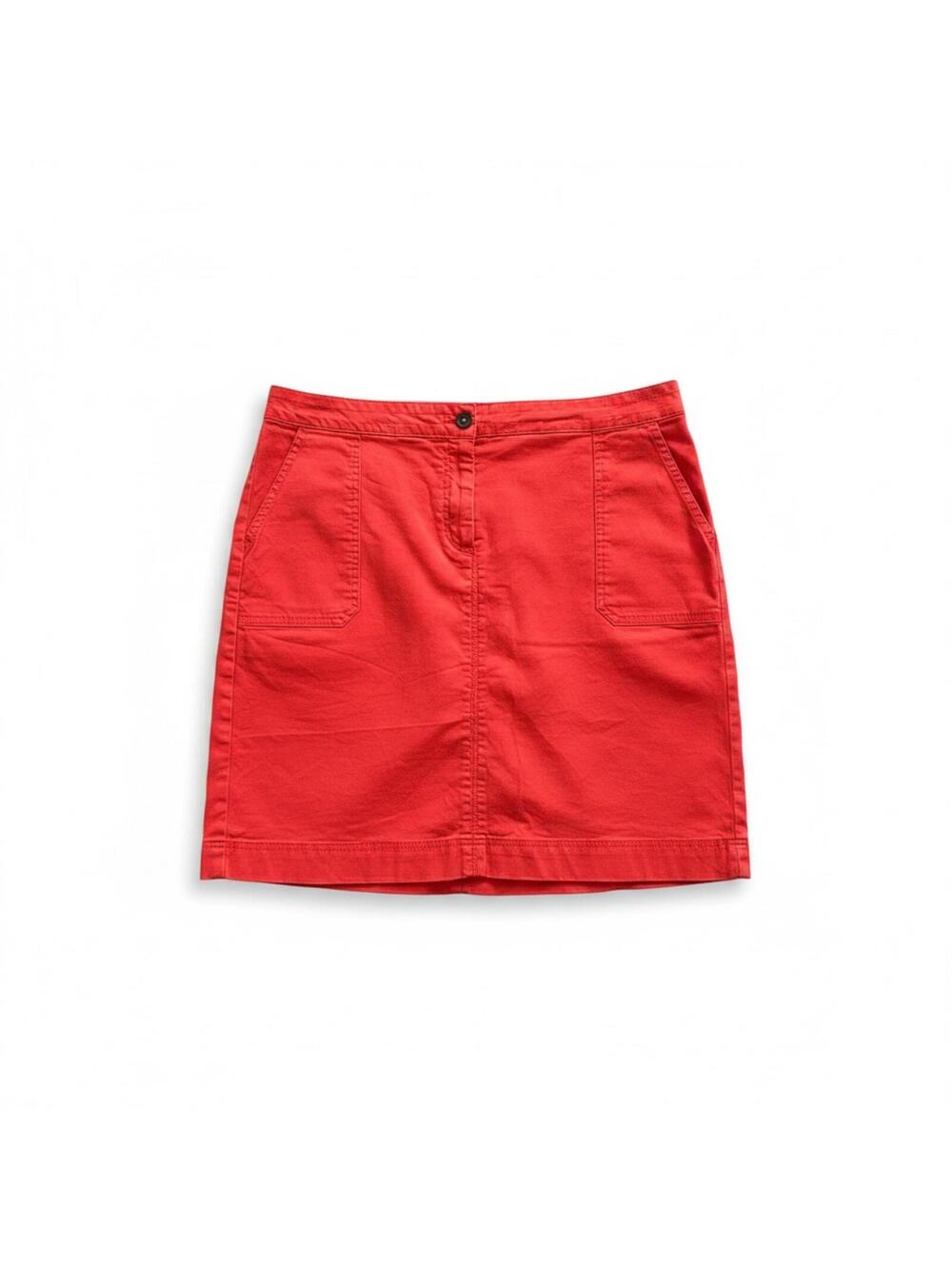 Boden Orange Cotton Skirt Size US 12L UK 16L Knee Length Casual Preppy